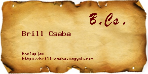 Brill Csaba névjegykártya